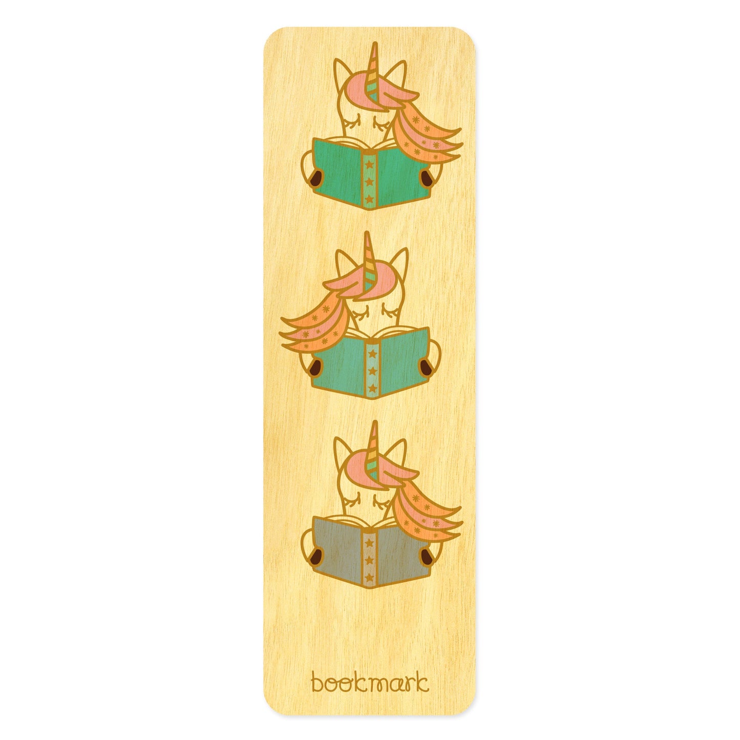 Unicorn Readers Wood Bookmark