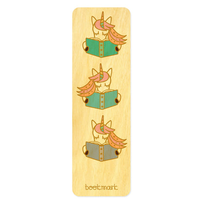 Unicorn Readers Wood Bookmark