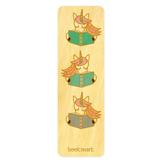 Unicorn Readers Wood Bookmark
