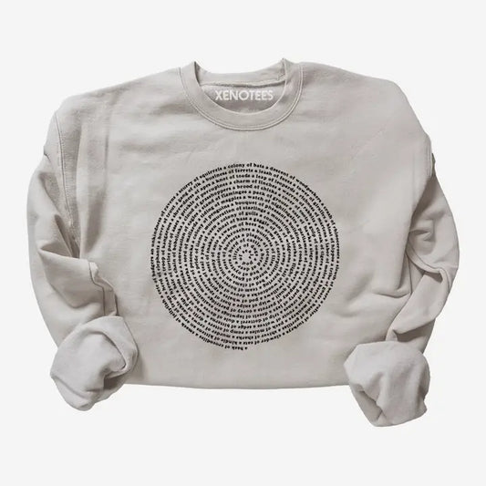 Collective Animal Nouns Pullover Sweatshirt