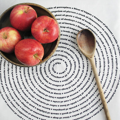 Animal Collective Nouns Flour Sack Kitchen Towel