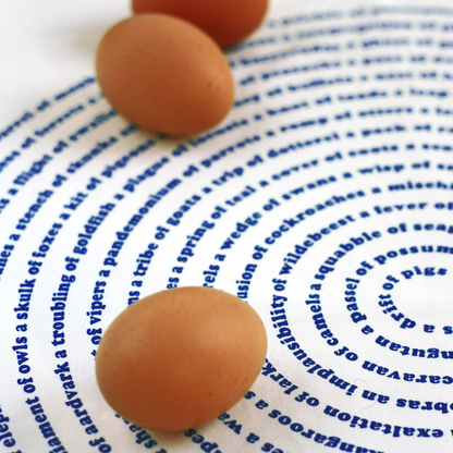 Animal Collective Nouns Flour Sack Kitchen Towel