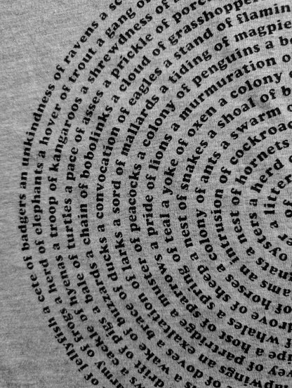 Heather Gray Animal Collective Group Nouns T-shirt
