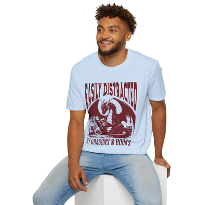 Easily Distracted by Dragons & Books Shirt