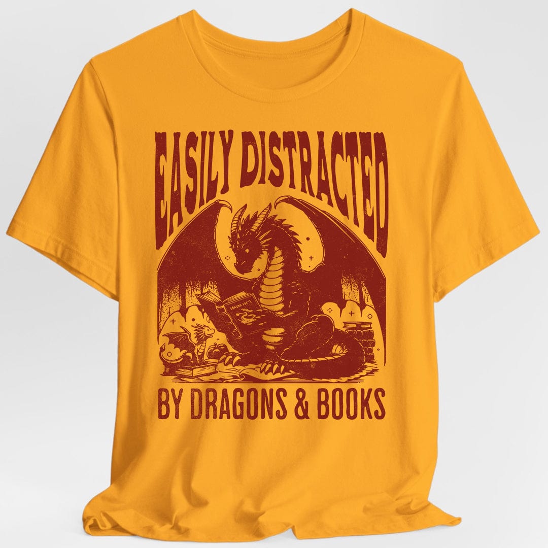 Easily Distracted by Dragons & Books Shirt