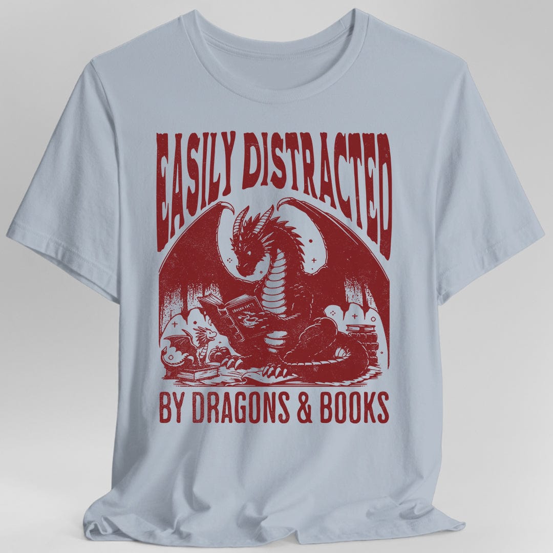 Easily Distracted by Dragons & Books Shirt
