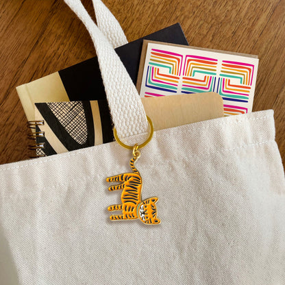 Lil' Tiger Enamel Keychain
