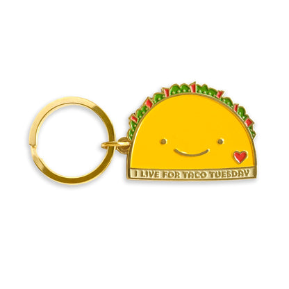 Taco Tuesday Keychain + Pin Gift Set