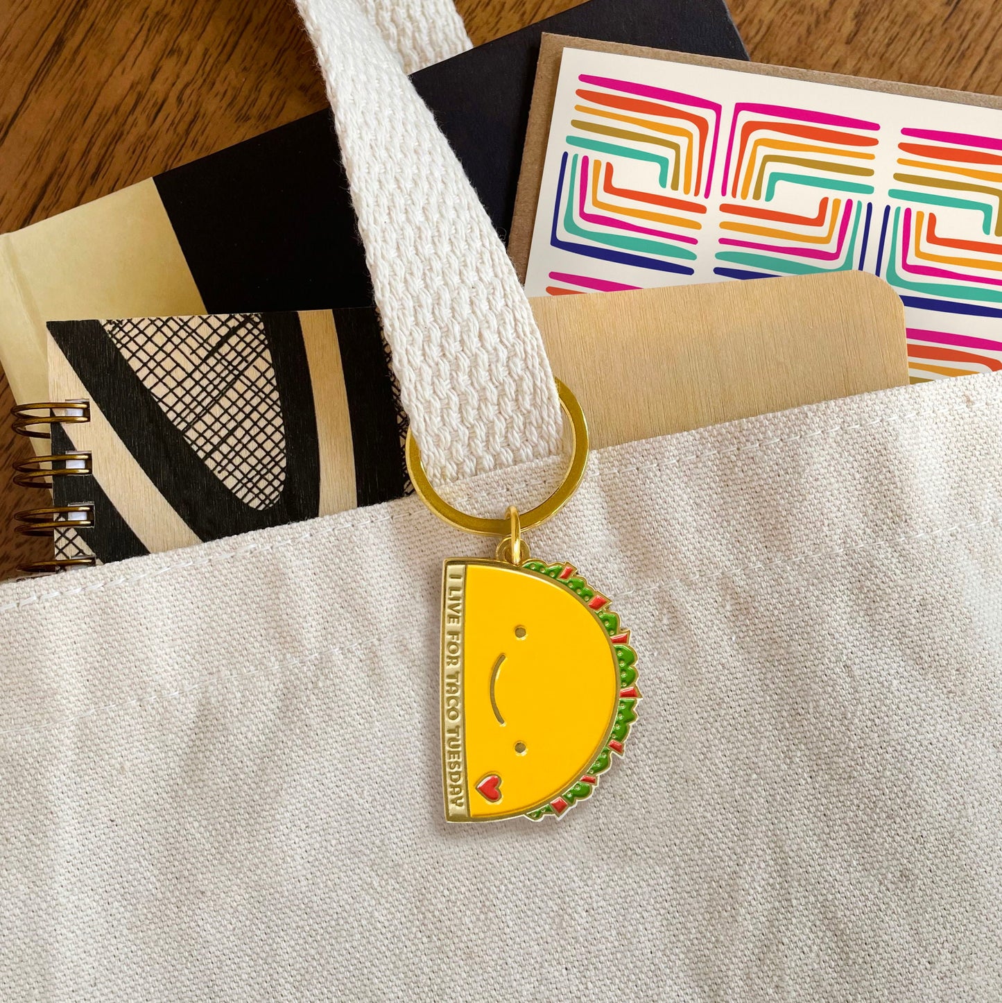 Taco Tuesday Enamel Keychain
