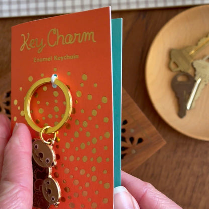 Water Otters Enamel Keychain