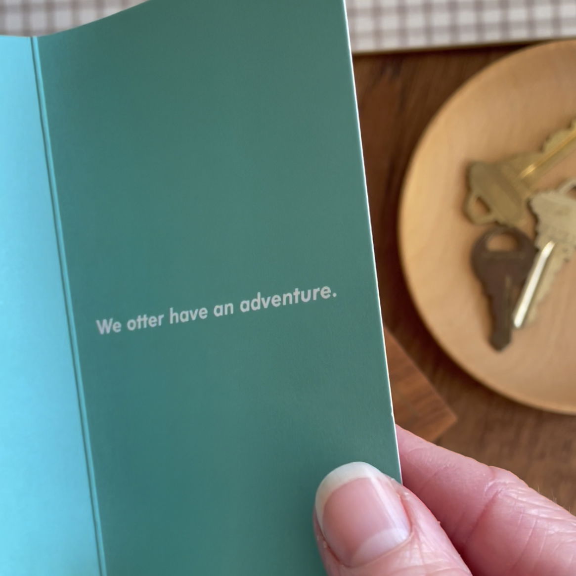 Water Otters Enamel Keychain