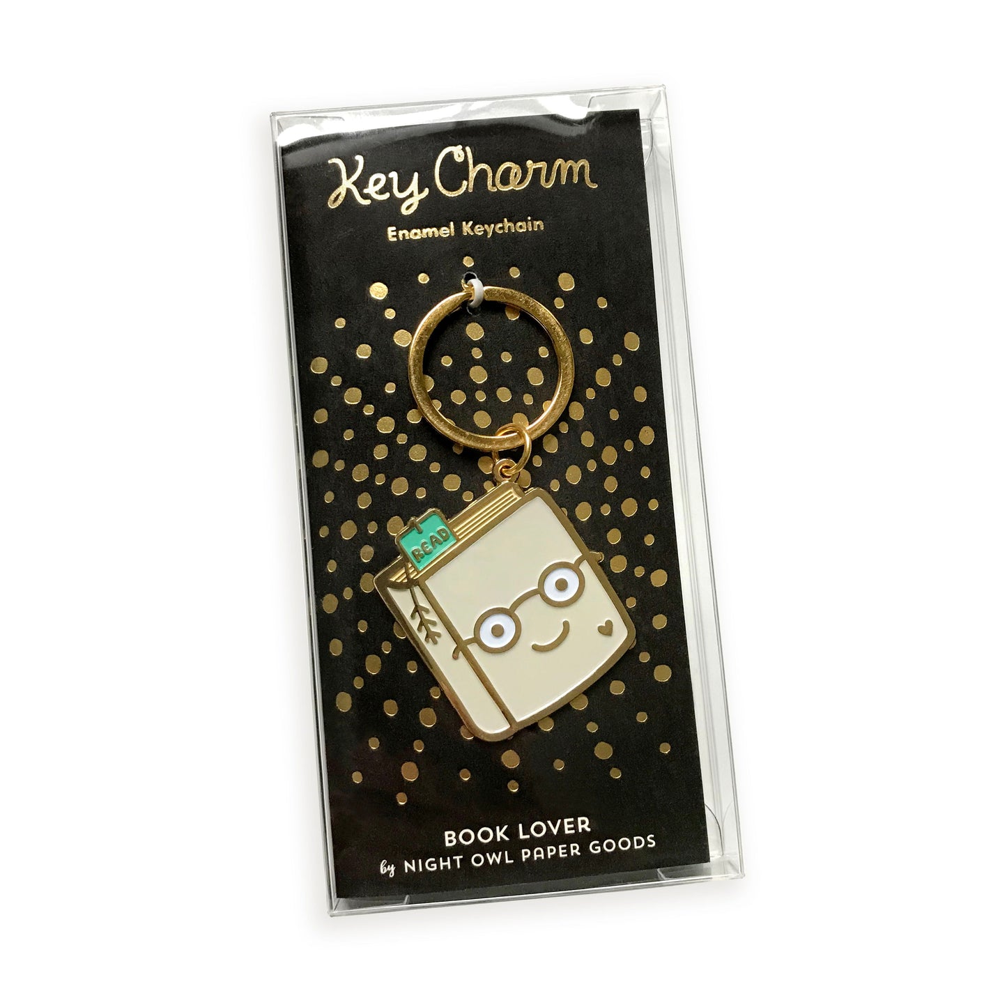 Book Lover Enamel Keychain