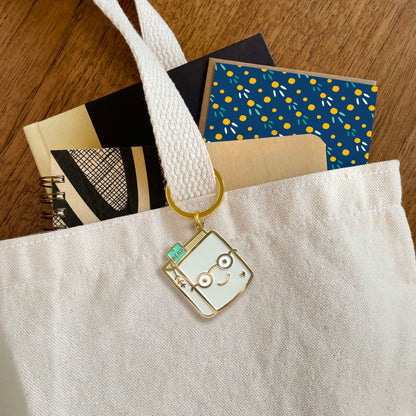 Book Lover Enamel Keychain