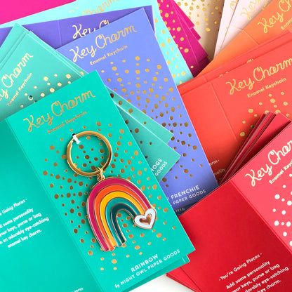 Rainbow Enamel Keychain