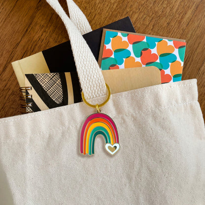 Rainbow Enamel Keychain
