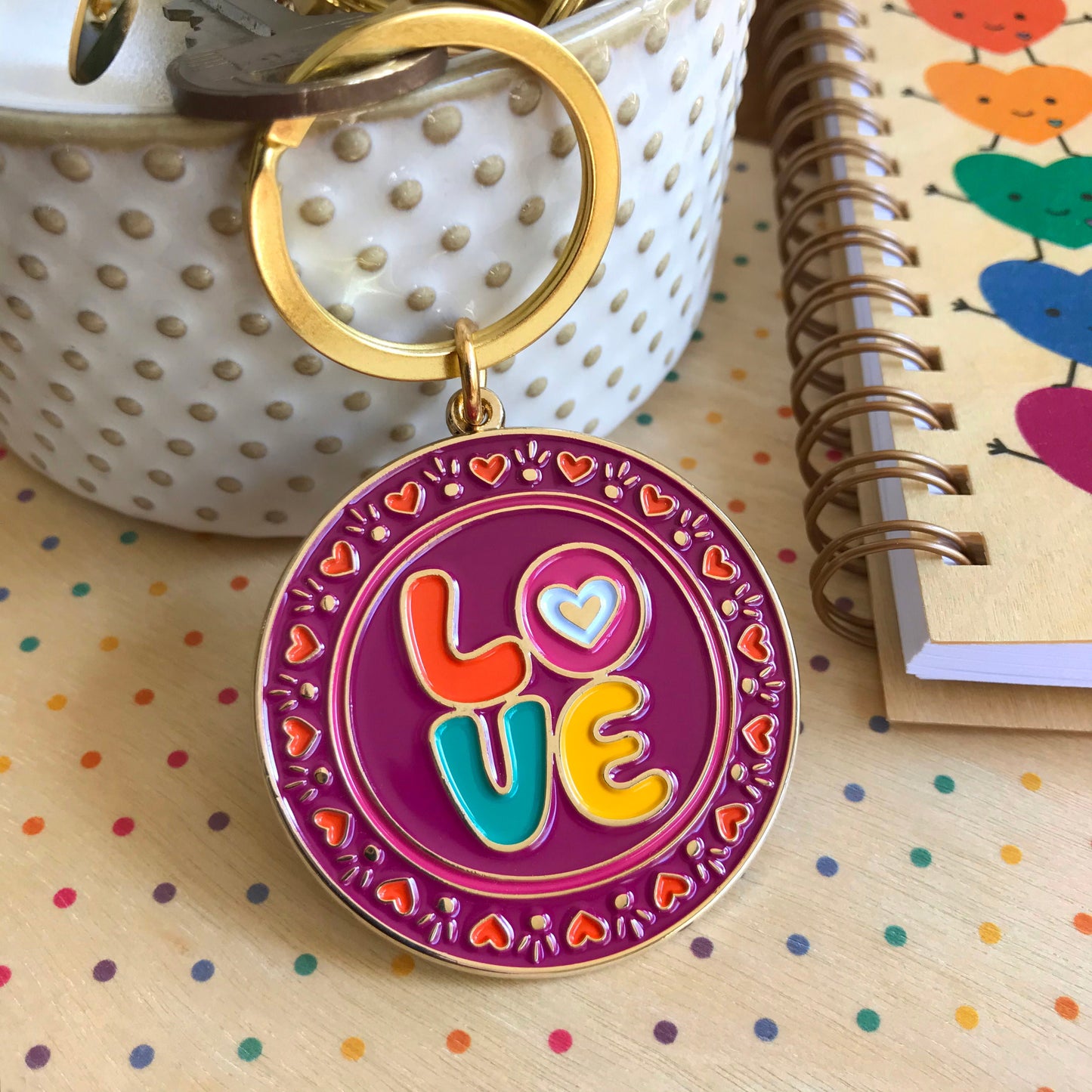 Love Enamel Keychain