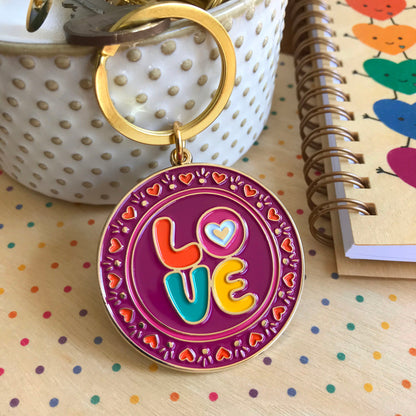 Love Enamel Keychain