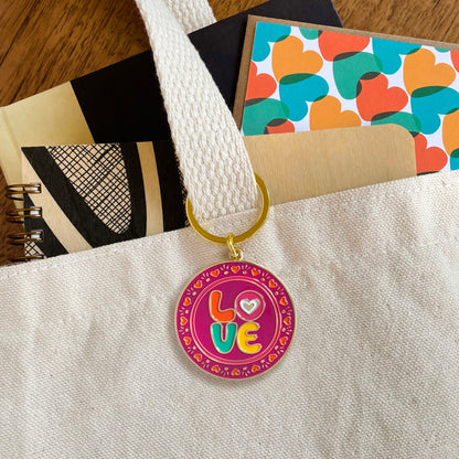 Love Enamel Keychain