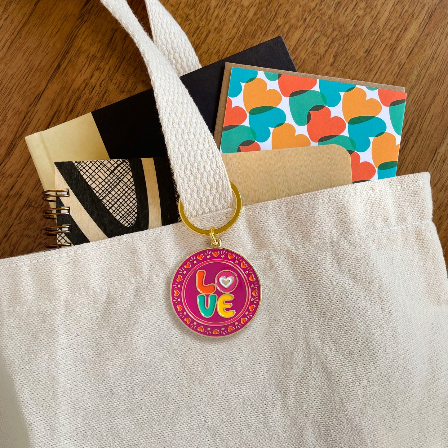 Love Enamel Keychain