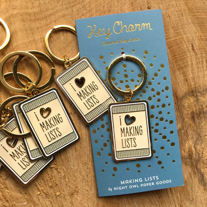 Making Lists Enamel Keychain