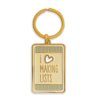 Making Lists Enamel Keychain
