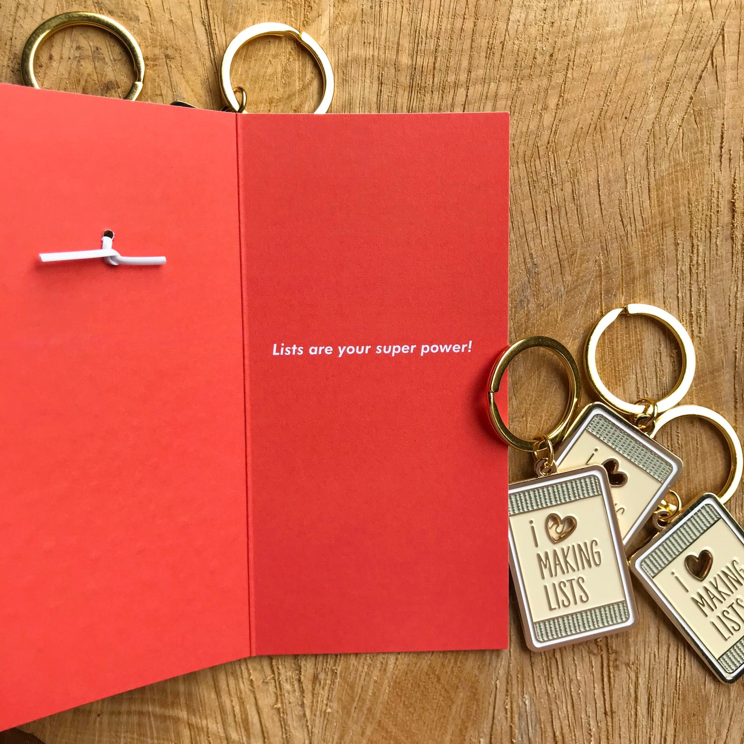 Making Lists Enamel Keychain