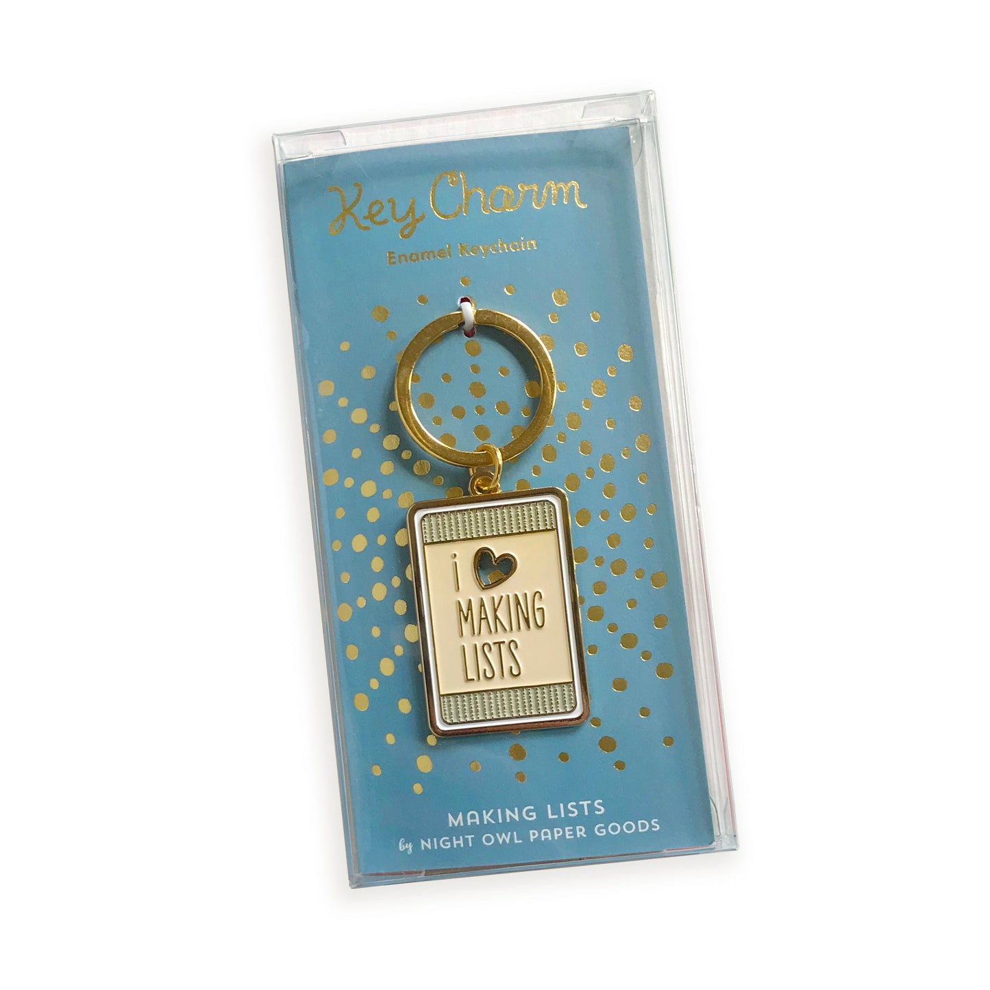 Making Lists Enamel Keychain