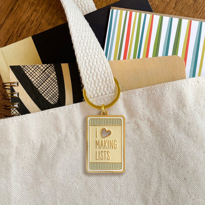 Making Lists Enamel Keychain