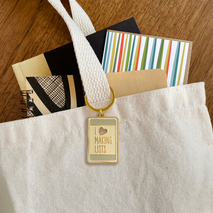 Making Lists Enamel Keychain