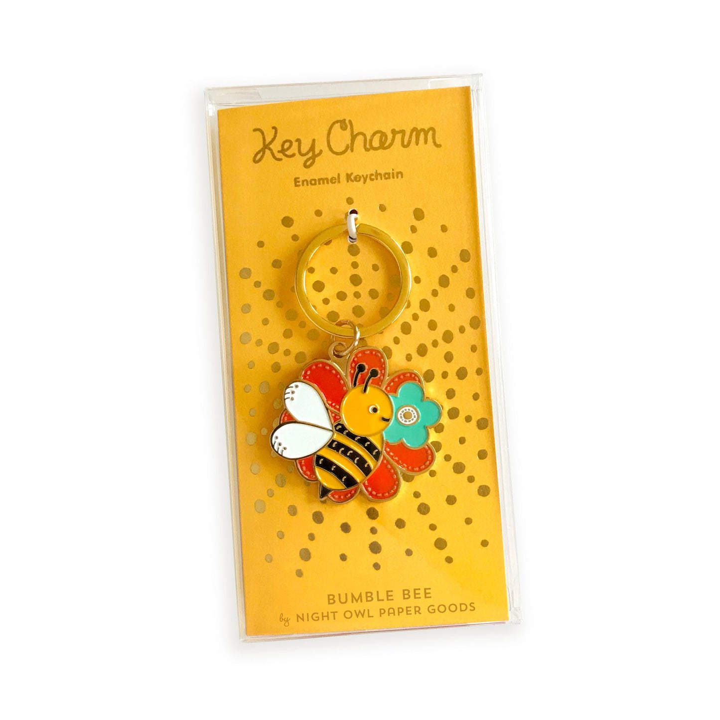 Bumble Bee Enamel Keychain