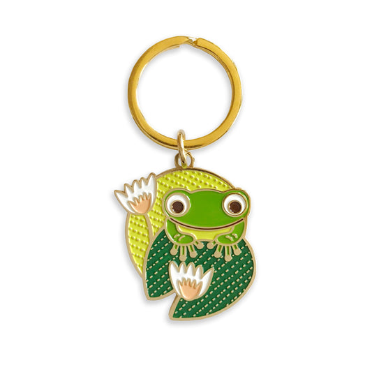 Frog Enamel Keychain