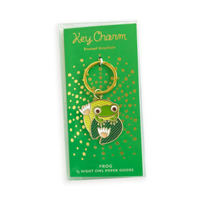 Frog Enamel Keychain