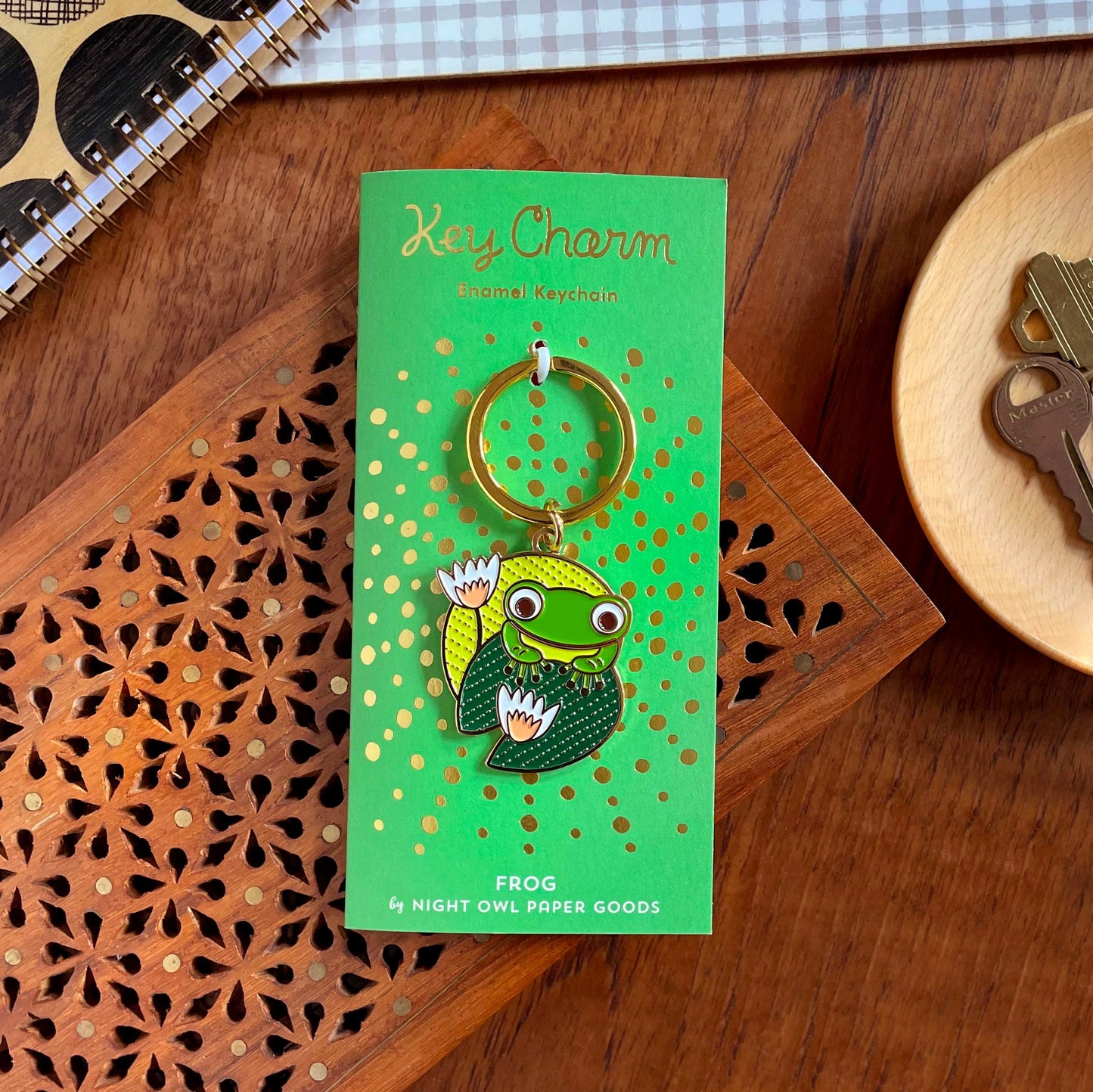 Frog Enamel Keychain