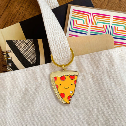 Pizza Night Enamel Keychain