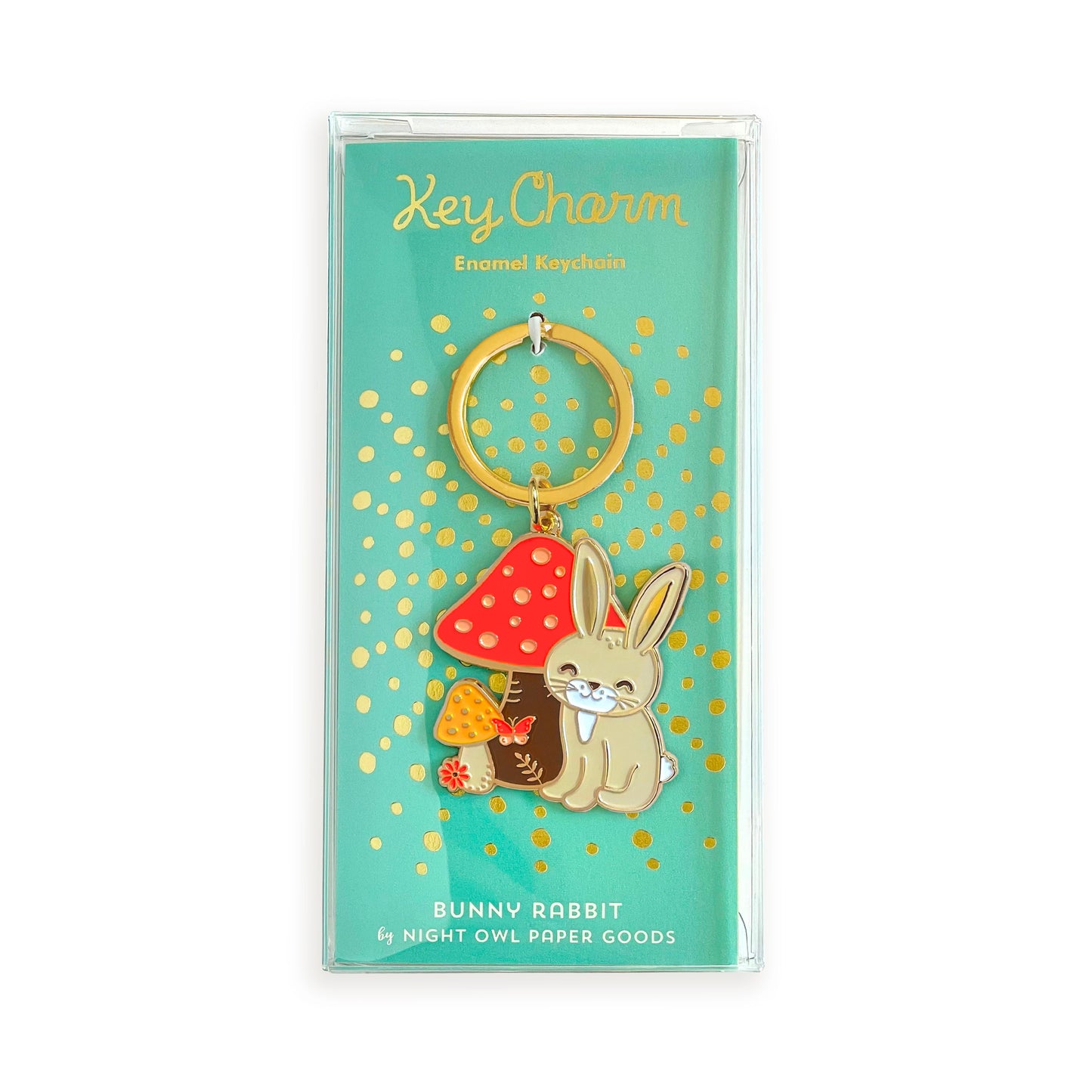 Bunny Rabbit Enamel Keychain