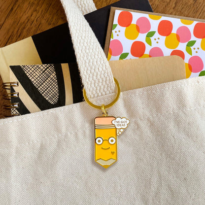 Idea Pencil Enamel Keychain