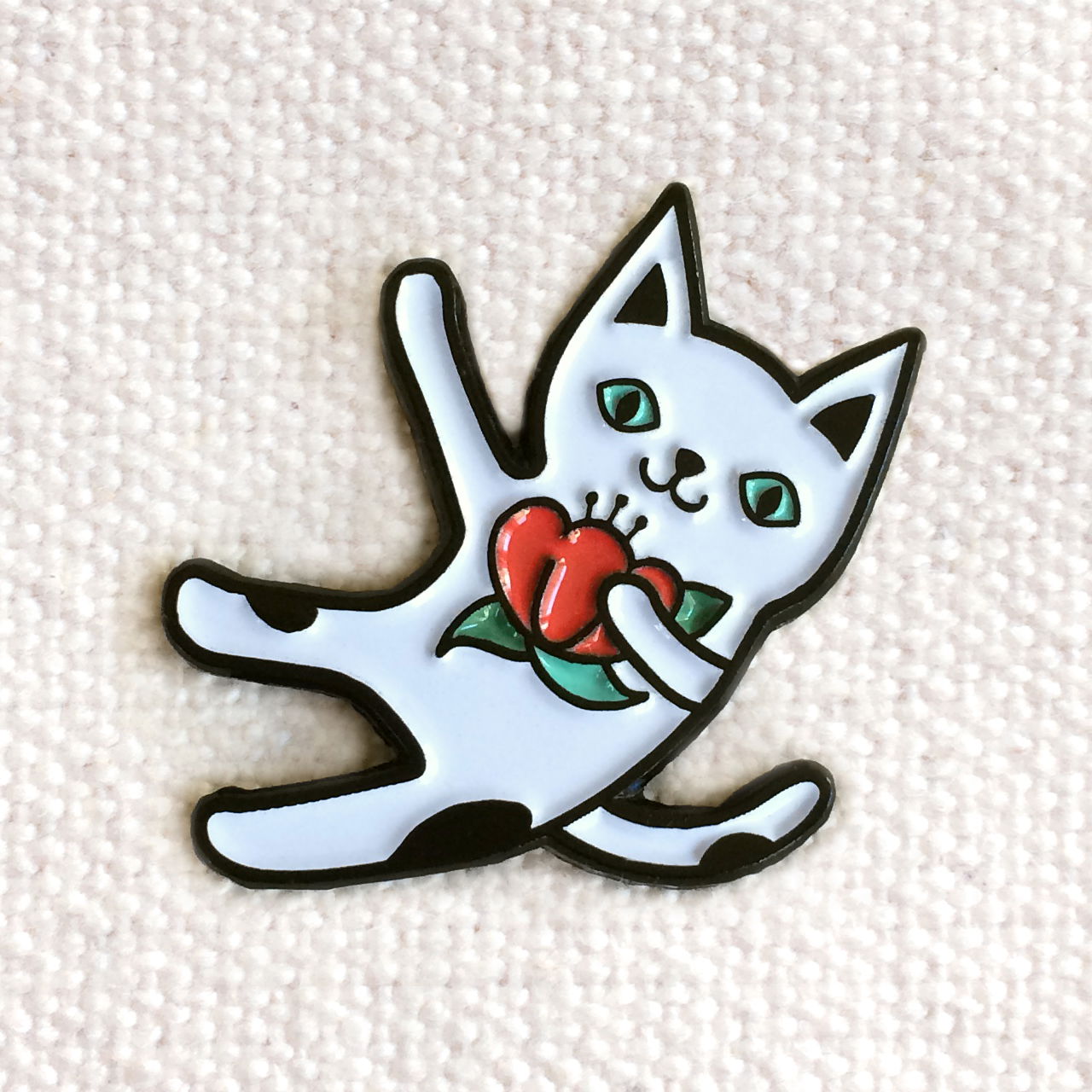 Cha! Cha! Cat Enamel Pin