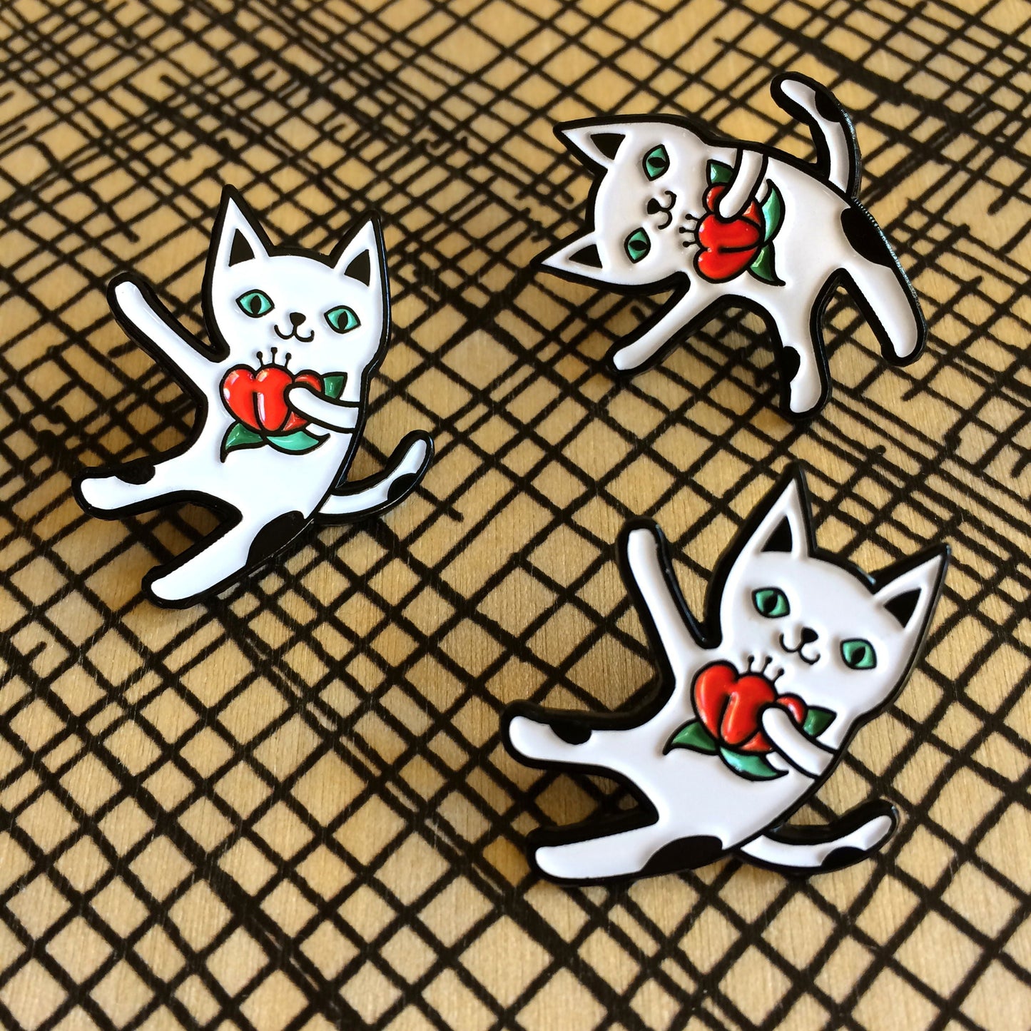 Cha! Cha! Cat Enamel Pin