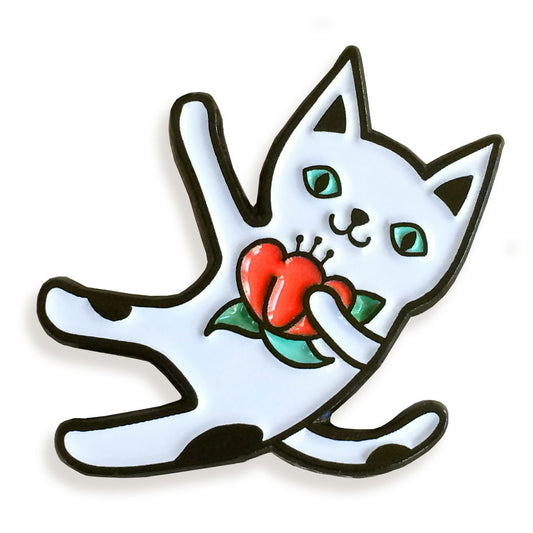 Cha! Cha! Cat Enamel Pin