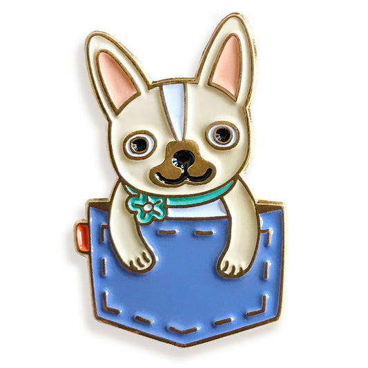 Pocket Frenchie Enamel Pin