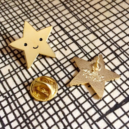 Gold Star Enamel Pin
