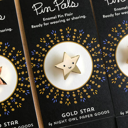 Gold Star Enamel Pin