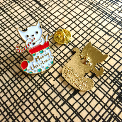 Meowy Christmas Enamel Pin
