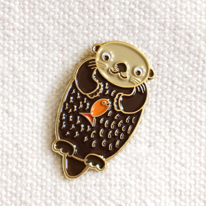 Otter Enamel Pin
