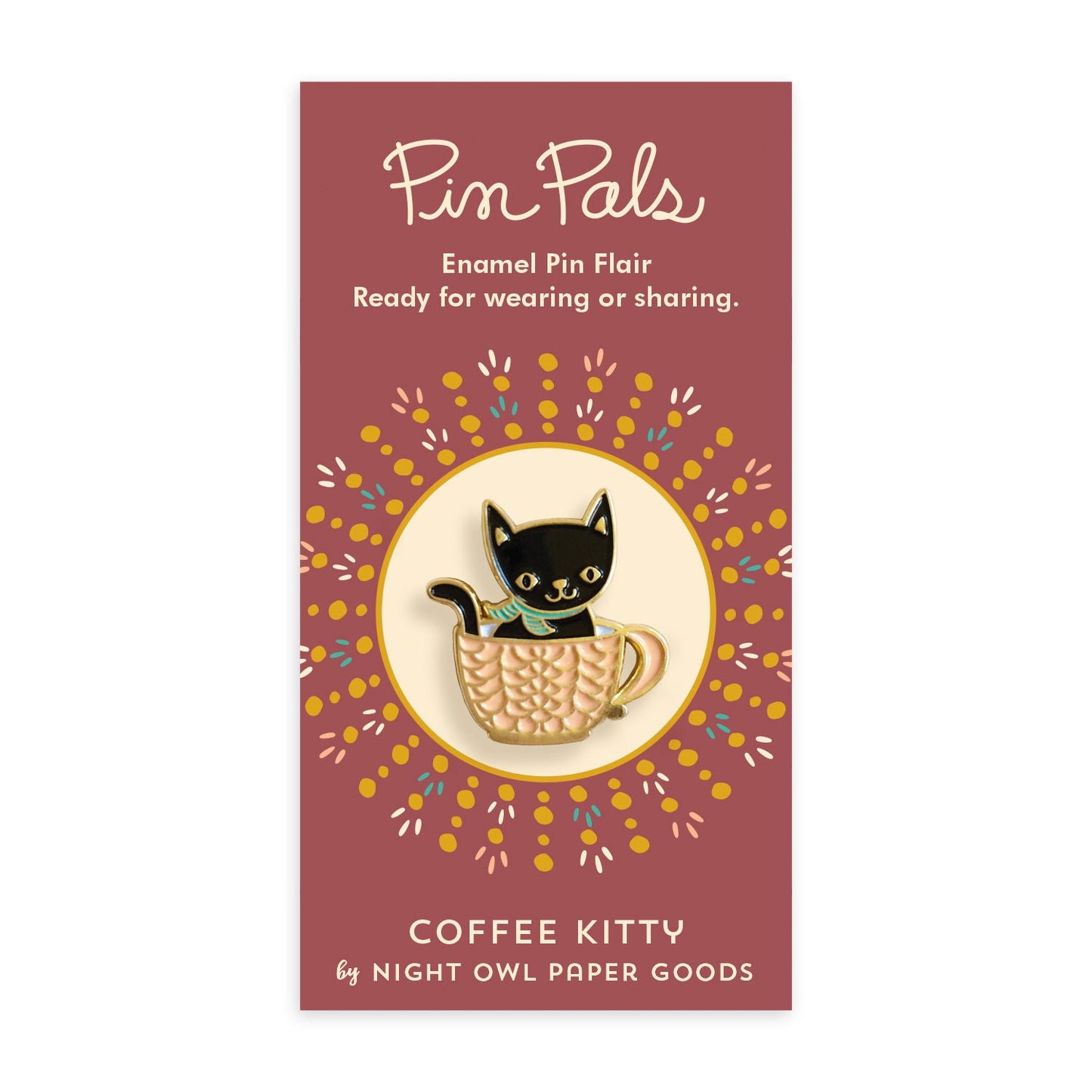 Coffee Kitty Enamel Pin