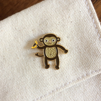 Monkey Enamel Pin
