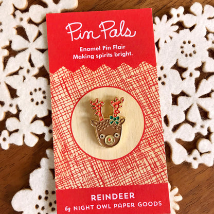 Reindeer Enamel Pin
