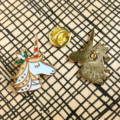 Holiday Unicorn Enamel Pin