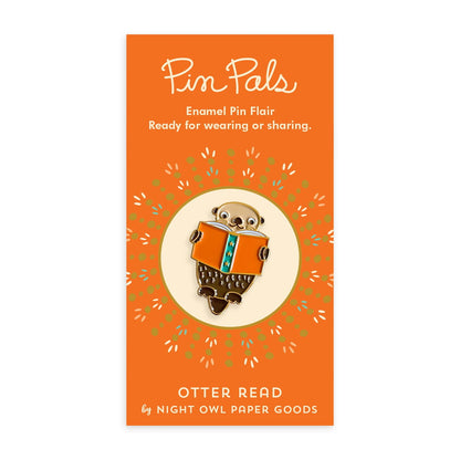 Otter Read Enamel Pin