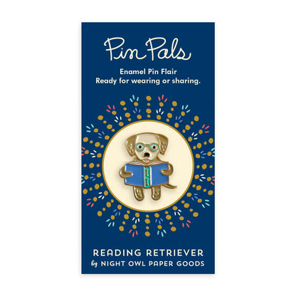 Reading Retriever Enamel Pin